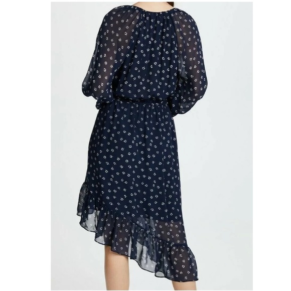 Joie Alithea Silk Long Sleeve Asymmetric Hem Dress - Picture 10 of 16